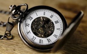 An open pocket watch