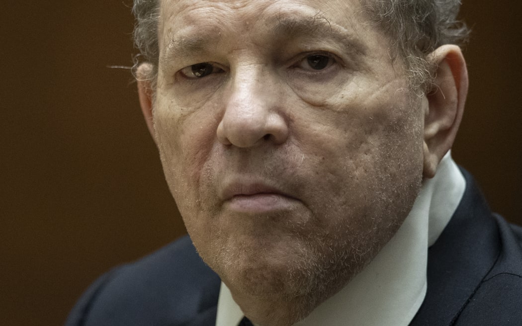 LOS ANGELES, CA - OCTOBER 04: Former film producer Harvey Weinstein appears in court at the Clara Shortridge Foltz Criminal Justice Center on October 4, 2022 in Los Angeles, California. Harvey Weinstein was extradited from New York to Los Angeles to face sex-related charges.   Etienne Laurent-Pool/Getty Images/AFP (Photo by POOL / GETTY IMAGES NORTH AMERICA / Getty Images via AFP)