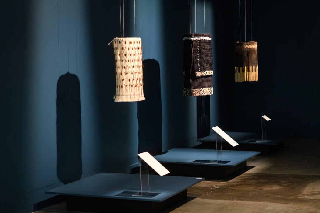 Works by Veranoa Hetet on display at The Dowse gallery.