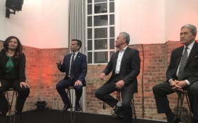 Marama Davidson, David Seymour, John Tamihere and Winston Peters at Newshub Nation's powerbrokers debate