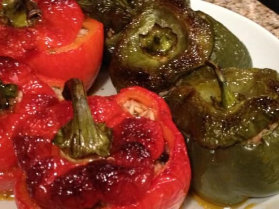 Stuffed grilled peppers