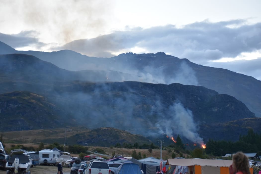 The blaze could be seen from a neighbouring campsite.