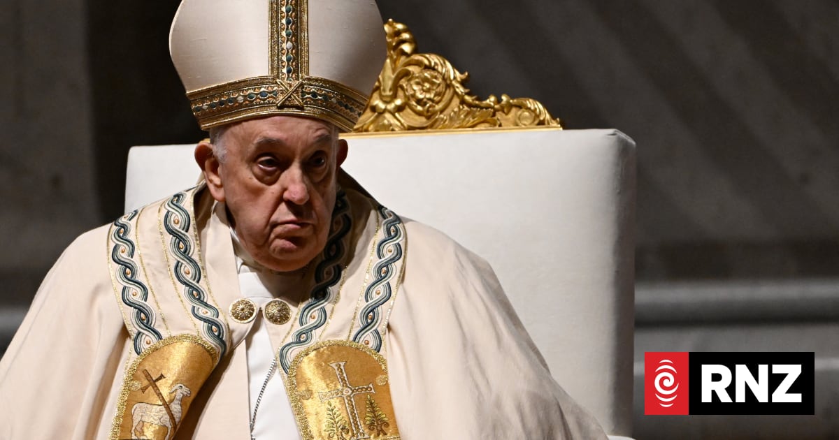 Pope soldiers through Easter Vigil after missing procession due to health
