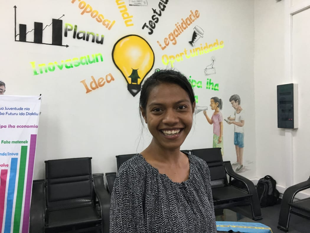 Silvia de Araujo has set up a business providing feed to fish farmers. She mentors at a hub for young entrepreneurs in Dili.