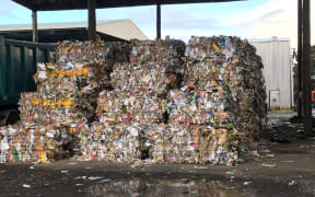 Plastic stockpile at Thames Coromandel