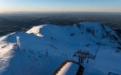 Snow on the Mt Hutt skifield.