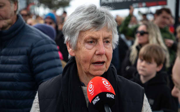 Stop Tiaki Wai protest attendee, Mary Head