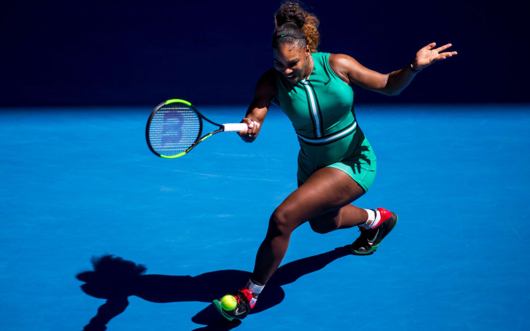 Serena Williams in action in Melbourne.