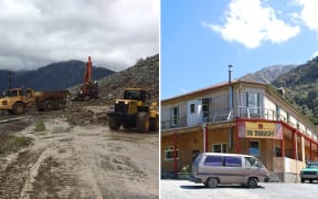 Otira Pub owner Gillian MacDougall says the pub is hemmed in on all sides by slips.