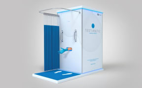 The testimatic booth allows anonymous checks for testicular cancer.