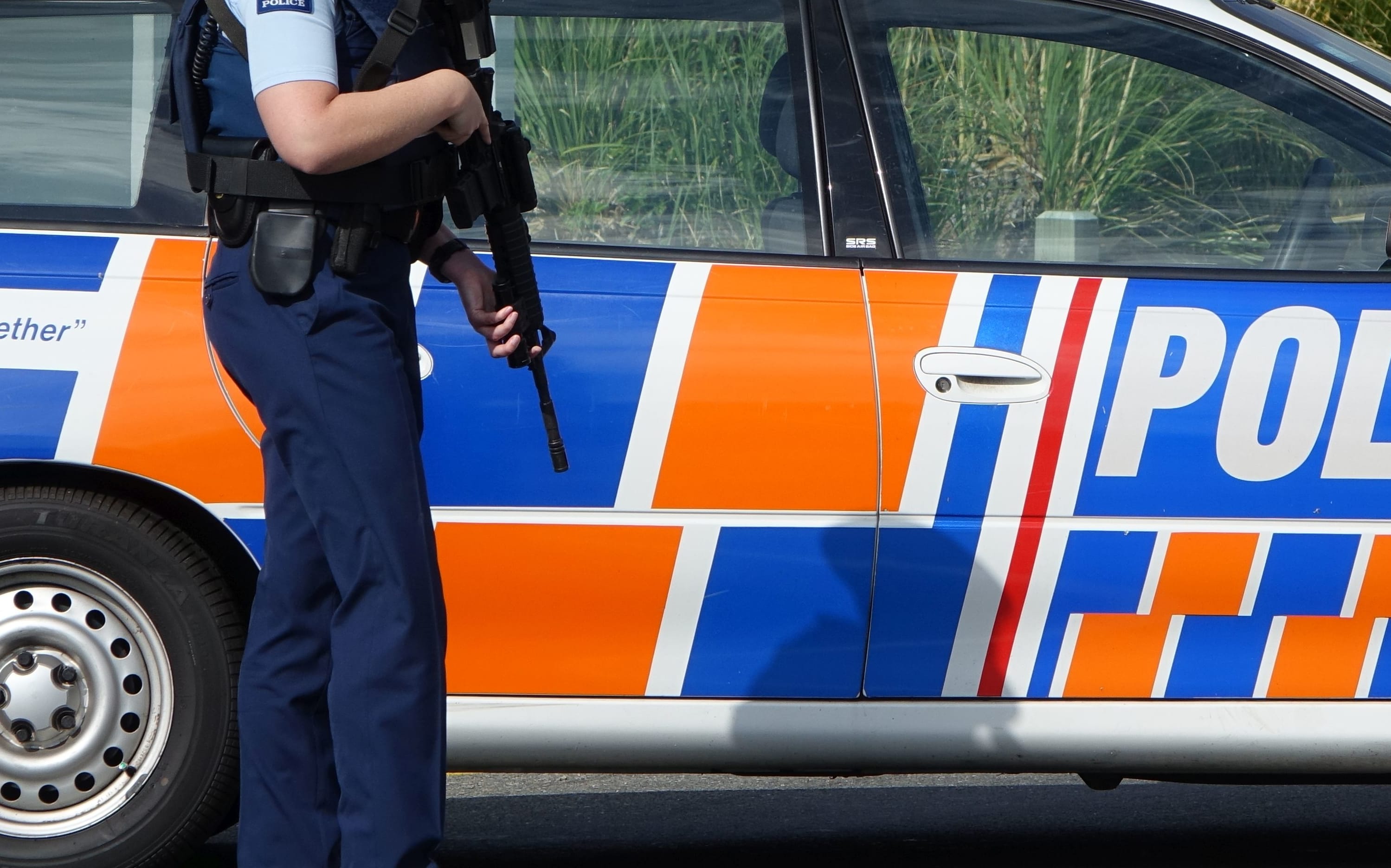 Police have evacuated residents of a Porirua street, north of Wellington, as they hunt for an armed offender who shot dead a police dog.