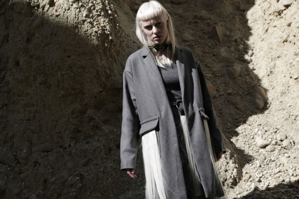 Julia Palm uses goat fur and human hair to tell  the story of her collection