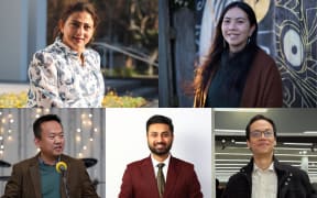 Clockwise from top left: Prabha Ravi, Karen (Kaz) Yung, Benedict Ong, Gurpreet Dhillon, Leo Liu.