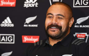 Karl Tu'inukuafe talks to the media.