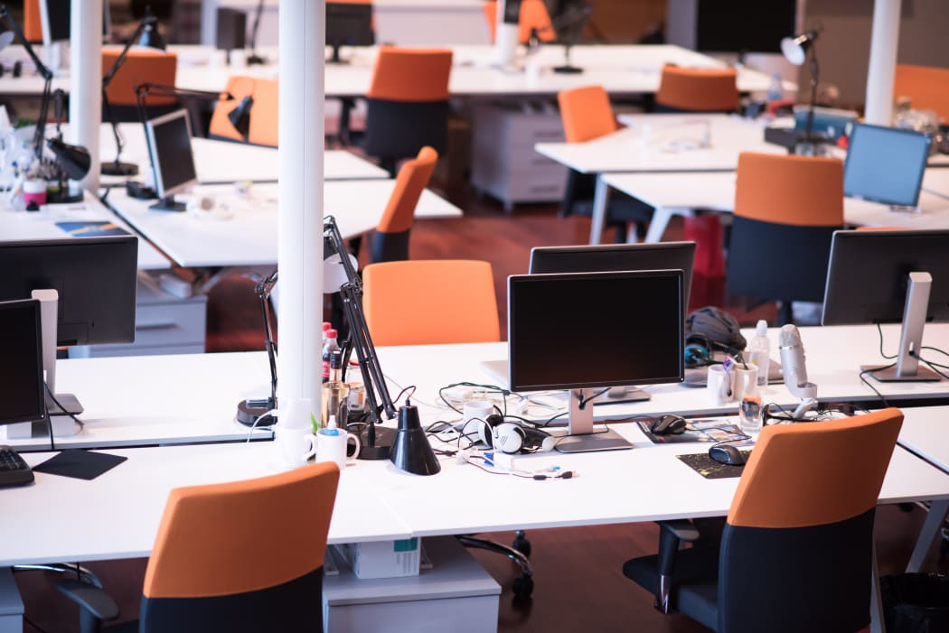 Open plan office.