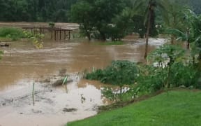Flooding in Savu Savu on Vanua Levu in Fiji.
