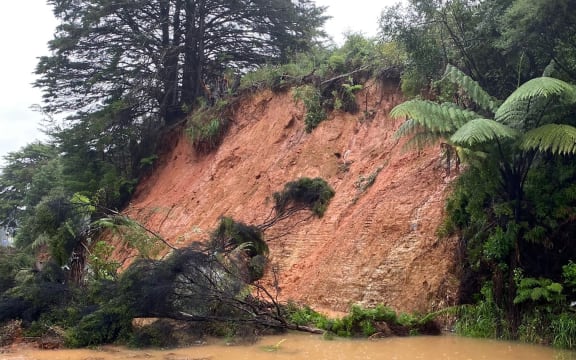 Flooding and slips in Puhoi closed State Highway 1 in both directions.