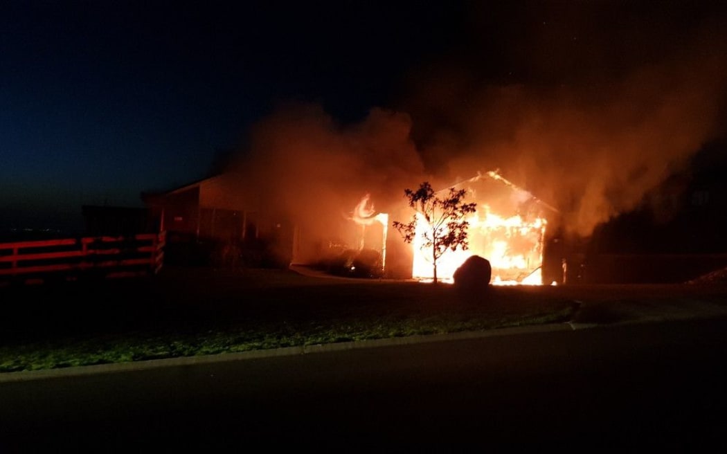 House fire in Bombay, Auckland