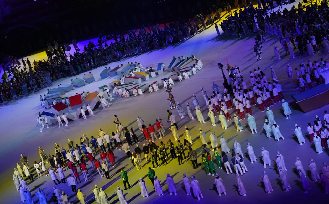 6603369 23.07.2021 Artists perform during the opening ceremony of the Tokyo 2020 Olympic Games at the Olympic Stadium, in Tokyo, Japan.