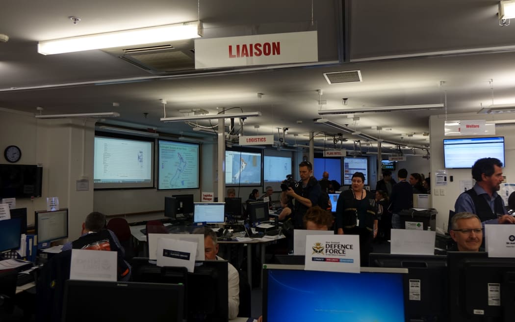 Inside the National Crisis Management Centre.