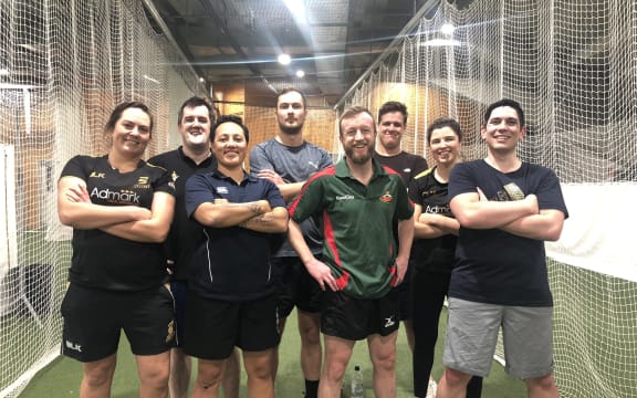 The New Zealand Parliament Cricket XI, featuring MPs Chris Bishop, Kiri Allan and Kieran McAnulty