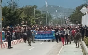 West Papuans protest against racism in Wamena, August 2019.