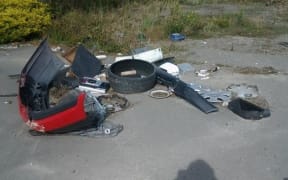 Rubbish found in residential red zone.