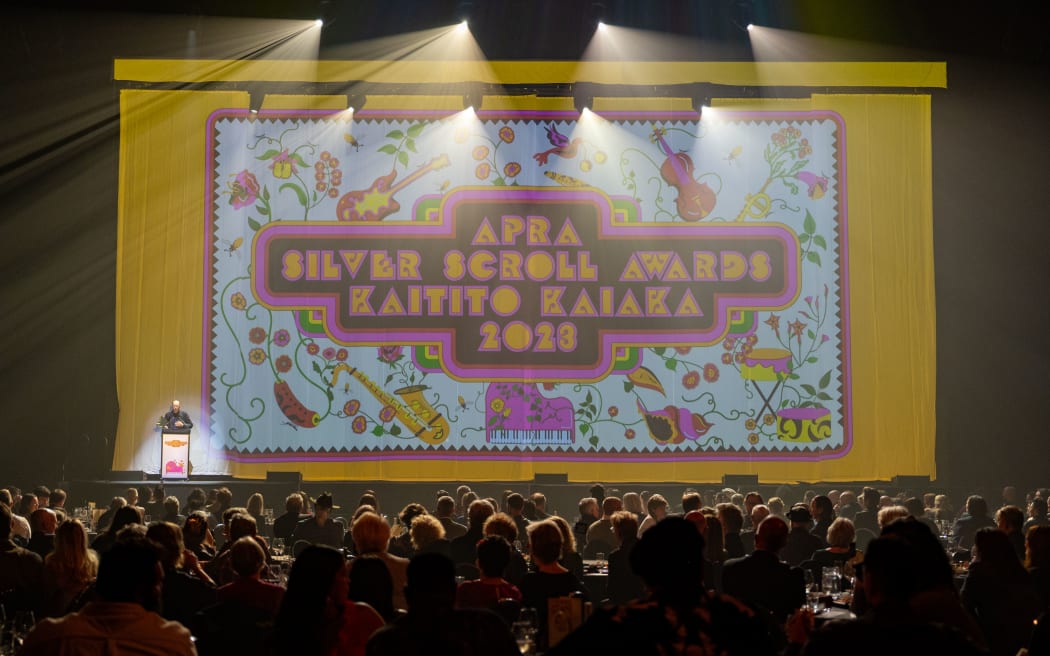 The APRA Silver Scrolls Awards 2023. 
New Zealand’s songwriter awards from APRA AMCOS NZ  held  at the Spark Arena, Auckland 4 October 2023. 

Credit Stijl / James Ensing-Trussell