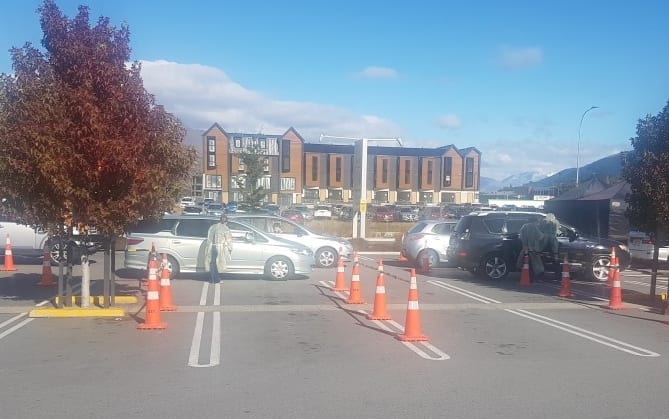 A clinic has been set up outside Frankton Pak'nSave for testing of the community for Covid-19.