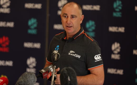 Black Caps coach Gary Stead at the World Cup squad announcement.
