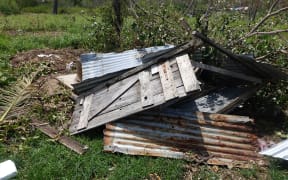 The common outdoor toilet did not survive Cyclone Winston in Fiji