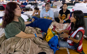 Lahaina Evacuees attended to by Red Cross Volunteers