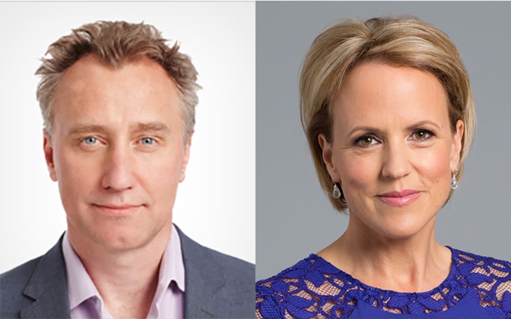 Mark Weldon and Hilary Barry