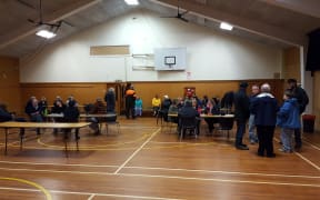 Evacuees at Amberley Pavillion in the Hurunui District