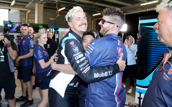 Chaz Mostert celebrates claiming pole position for the 2021 Bathurst 1000 on Saturday 4 December 2021 at Mount Panorama, Bathurst NSW.