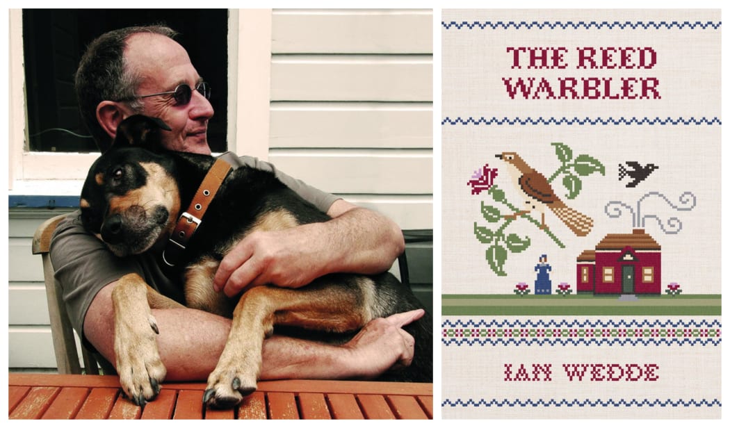 Ian Wedde and the cover of "The Reed Warbler"