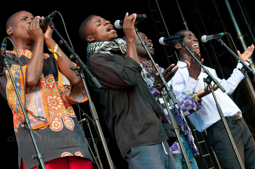 Malawi Mouse Boys on stage at WOMAD Taranaki 2015