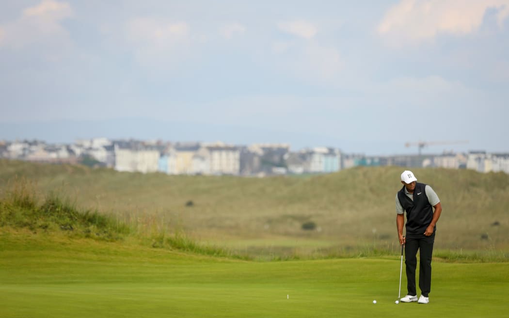 Tiger Woods at the 2019 Open at Royal Portrush.