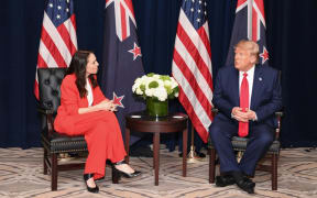 Prime Minister Jacinda Ardern with US President Donald Trump.