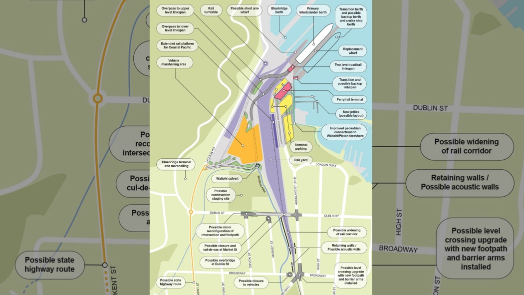 There are several proposed changes for Picton's roads as part of the ferry terminal upgrade.