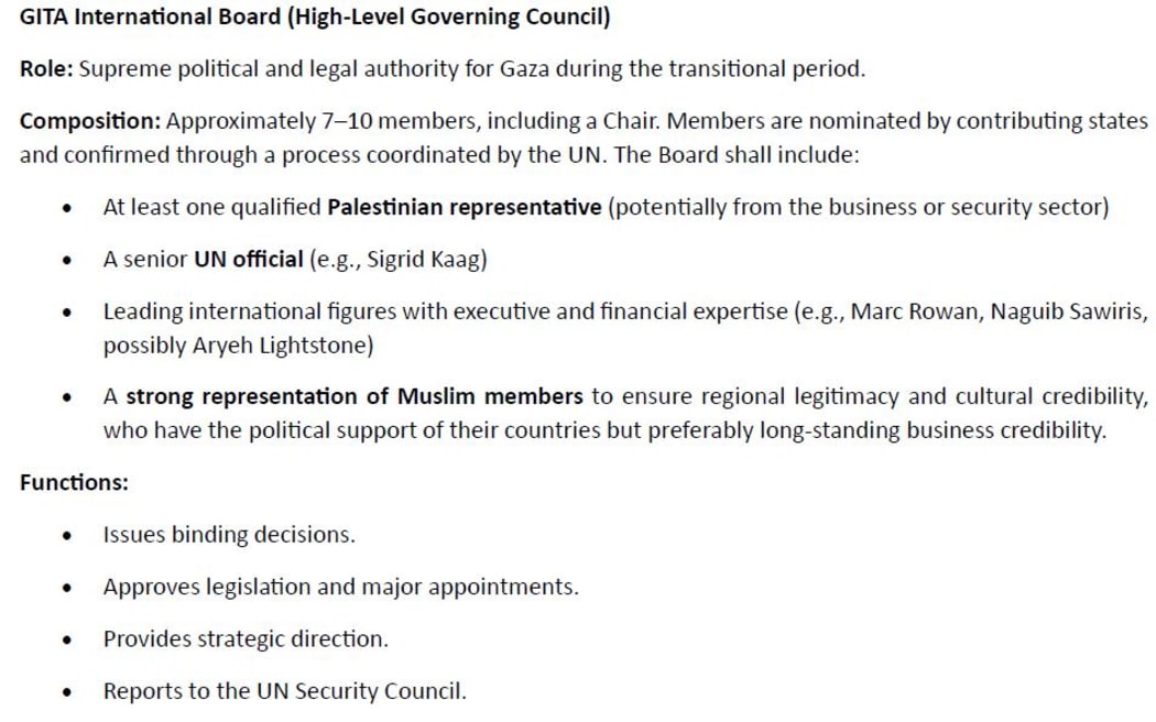 The document includes a complex flow chart, with a "Palestinian Executive Authority" right at the bottom.