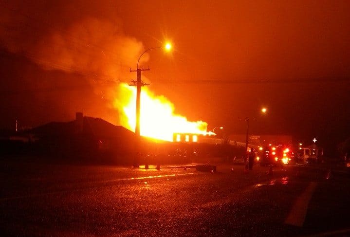 A fire broke out at the Waimate Hotel, on the main road in Manaia, shortly after 4am.