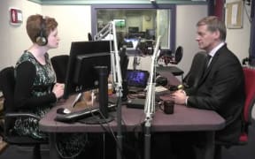 PM Bill English soeaks to Susie Ferguson in RNZ's Wellington studio.