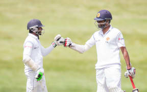 Sri Lanka cricketers celebrate