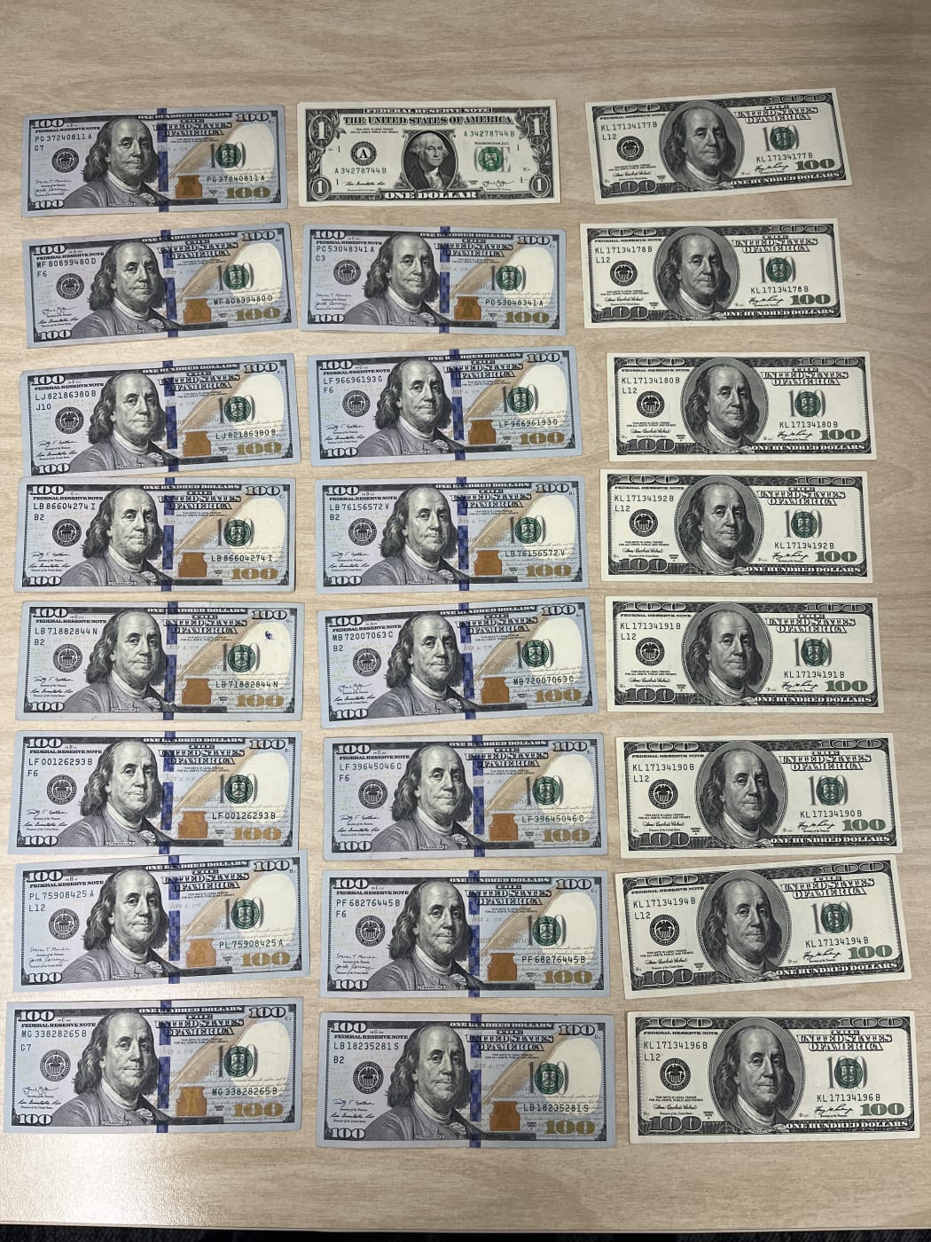Money seized from police in relation to an alleged blessing scam.