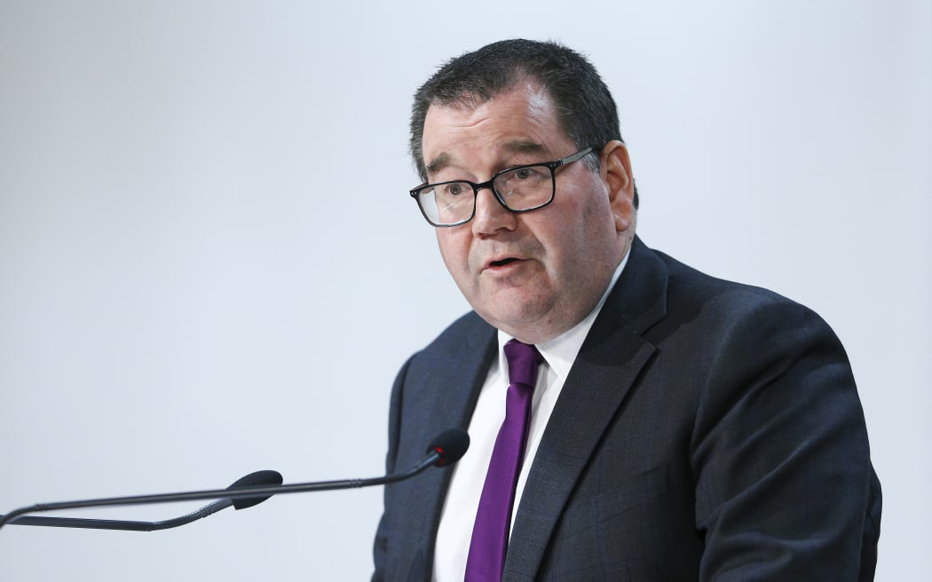 Finance Minister Grant Robertson speaks to media during a press conference on Covid-19 at Parliament on May 22, 2020 in Wellington, New Zealand.