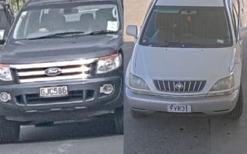 Police were appealing to the public for any information or sightings of two vehicles of interest - a 2012 grey Ford Ranger, registration GJC586; and a white or light grey 2001 Toyota Harrier, registration FYR31.