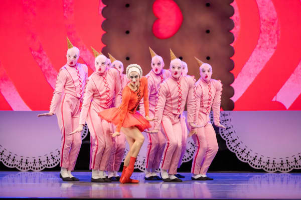 Ana Gallardo Lobaina as the Witch in The Royal New Zealand Ballet production of Hansel and Gretel.