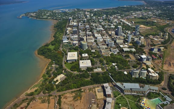 Australia, Northern Territory, Darwin, town center (aerial view) (Photo by DOZIER Marc / hemis.fr / Hemis via AFP)