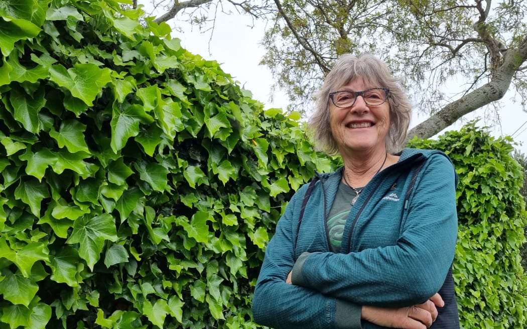 New Plymouth author Janet Hunt was overjoyed to spot kākā after hearing the bird while out gardening.